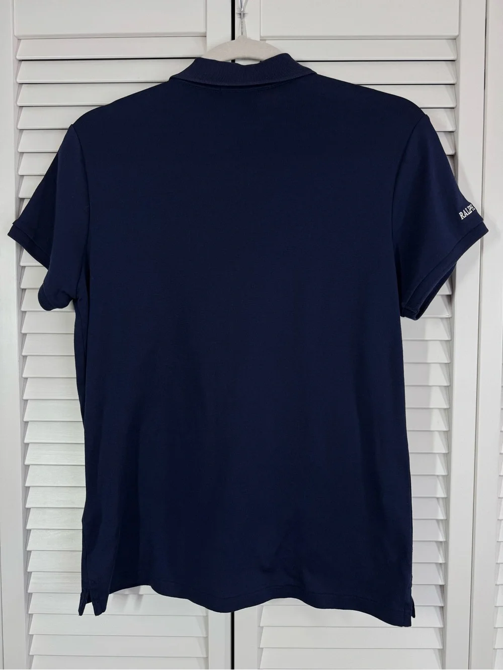 Ralph Lauren Golf Tailored Zipper Polo Shirt Tee Fit Big Pony Logo Navy Large - Picture 6 of 7
